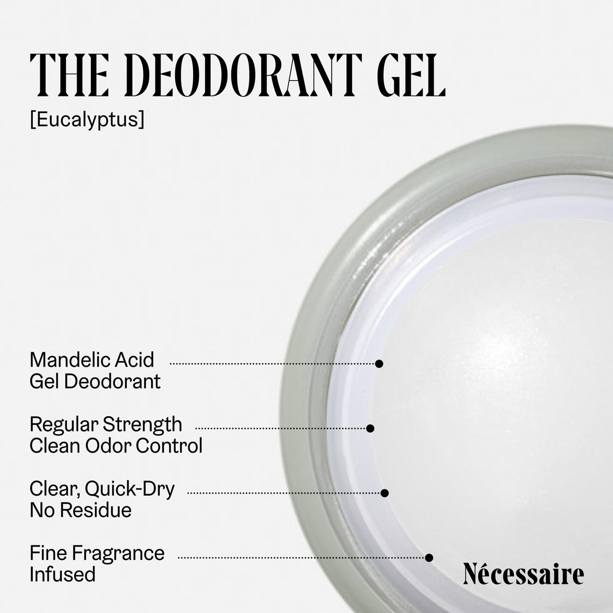 Nécessaire close-up label listing mandelic acid and witch hazel benefits