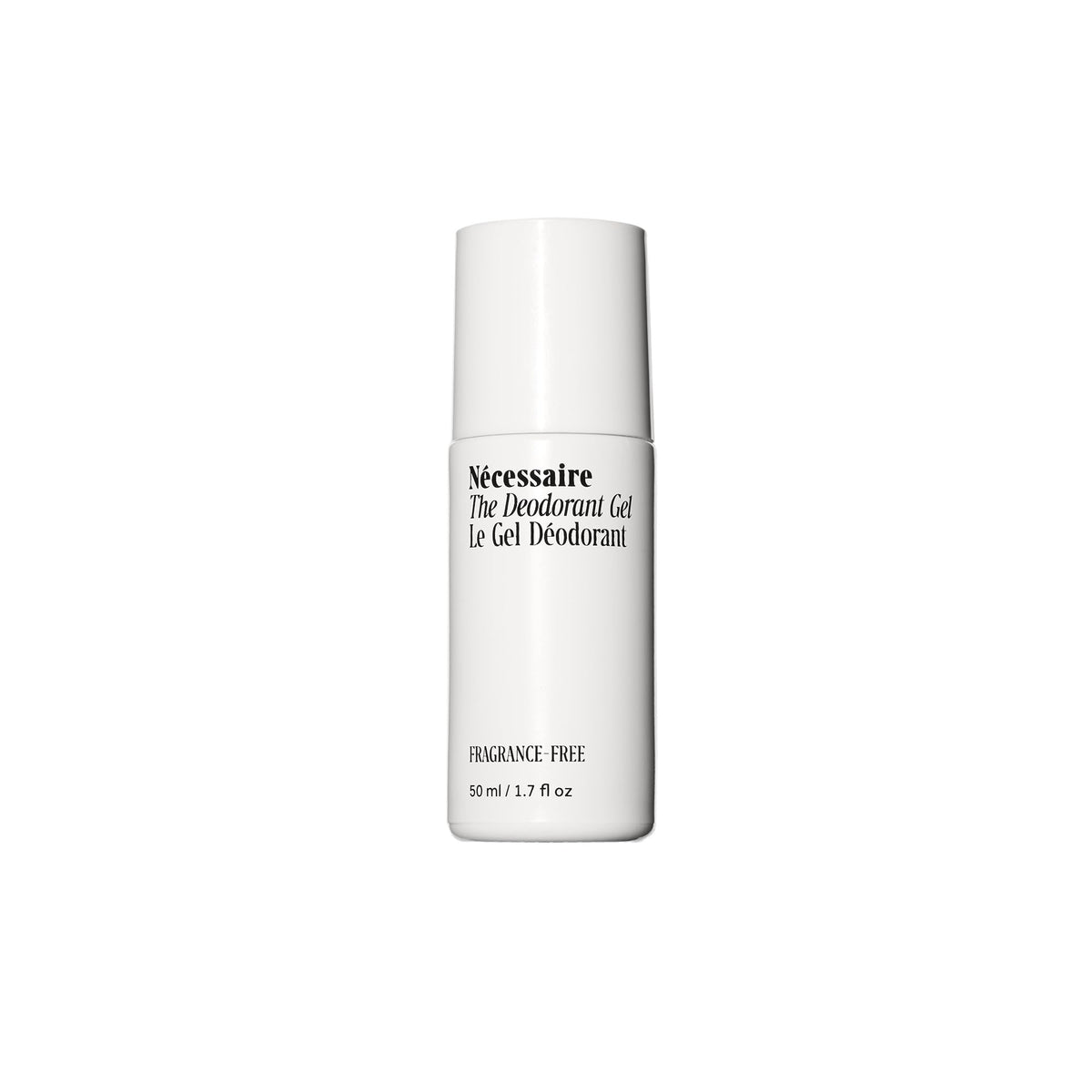 Nécessaire front bottle shot showing sleek gel packaging and clean design