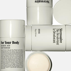 Nécessaire deodorant clear gel texture close-up showing non-waxy finish