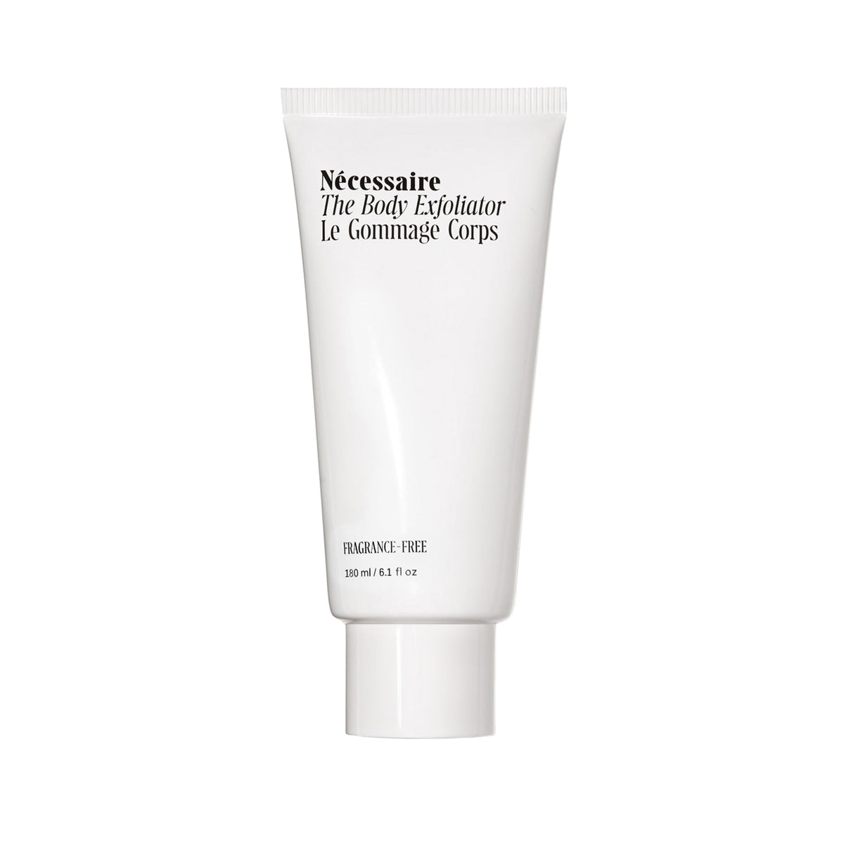 Nécessaire front bottle shot showing clean packaging and product benefits