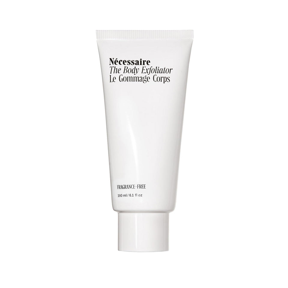 Nécessaire front bottle shot showing clean packaging and product benefits