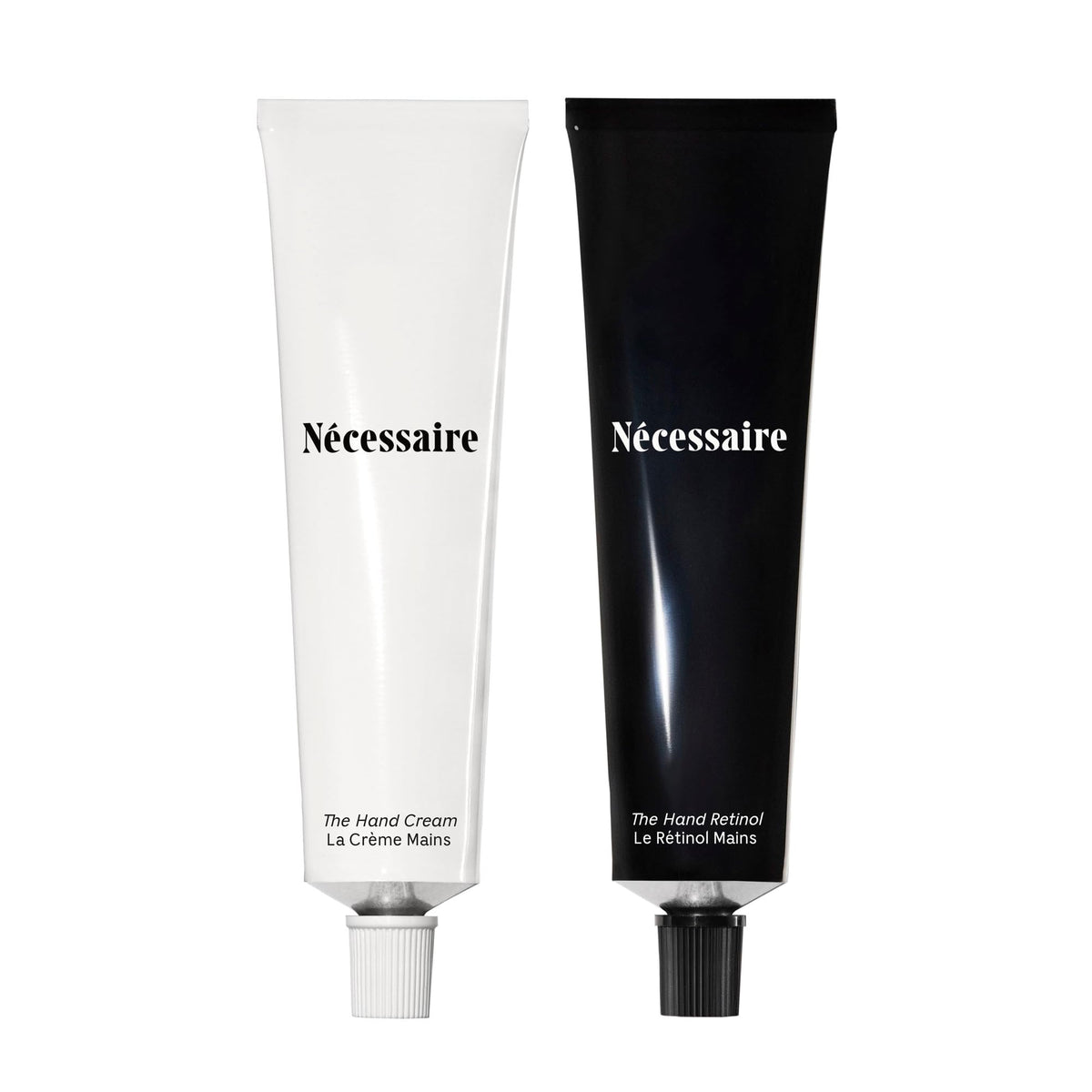 Nécessaire front packaging showing both products and gift set benefit
