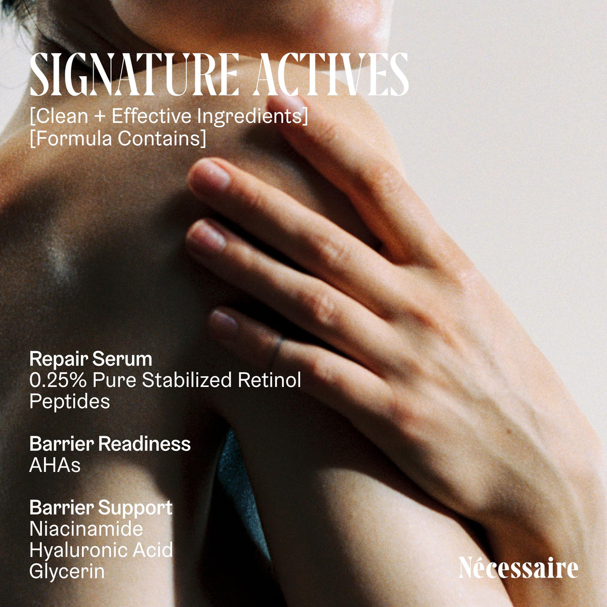 Nécessaire hand retinol before and after hands showing smoother appearance