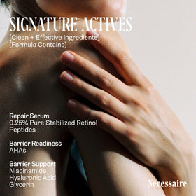 Nécessaire hand retinol before and after hands showing smoother appearance