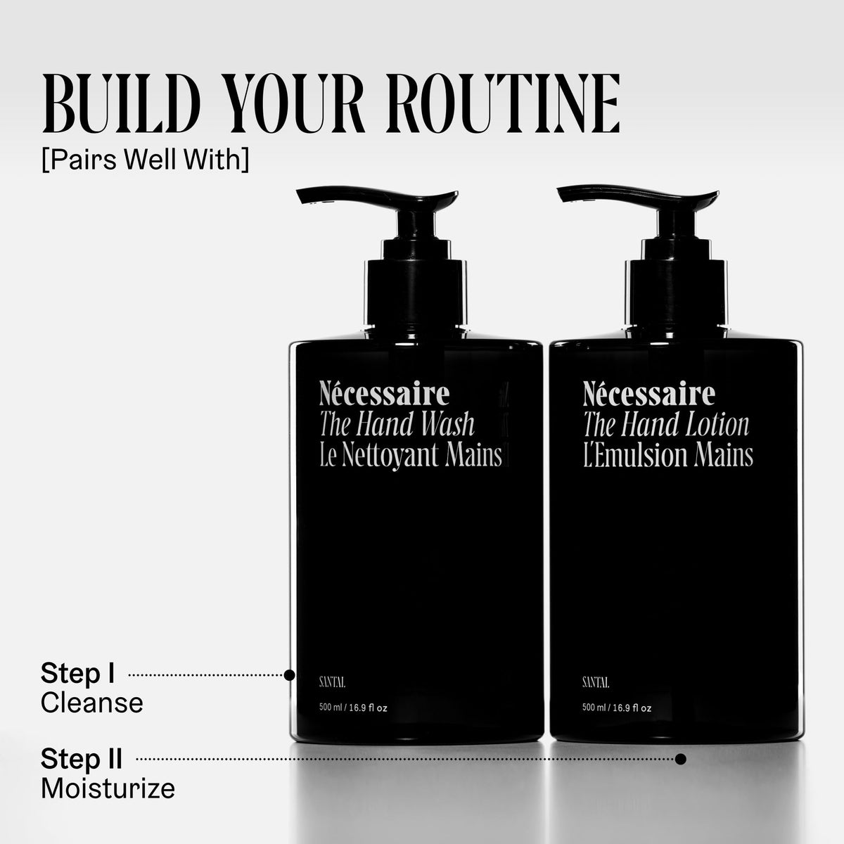 Nécessaire hand wash being used at a kitchen sink for daily use