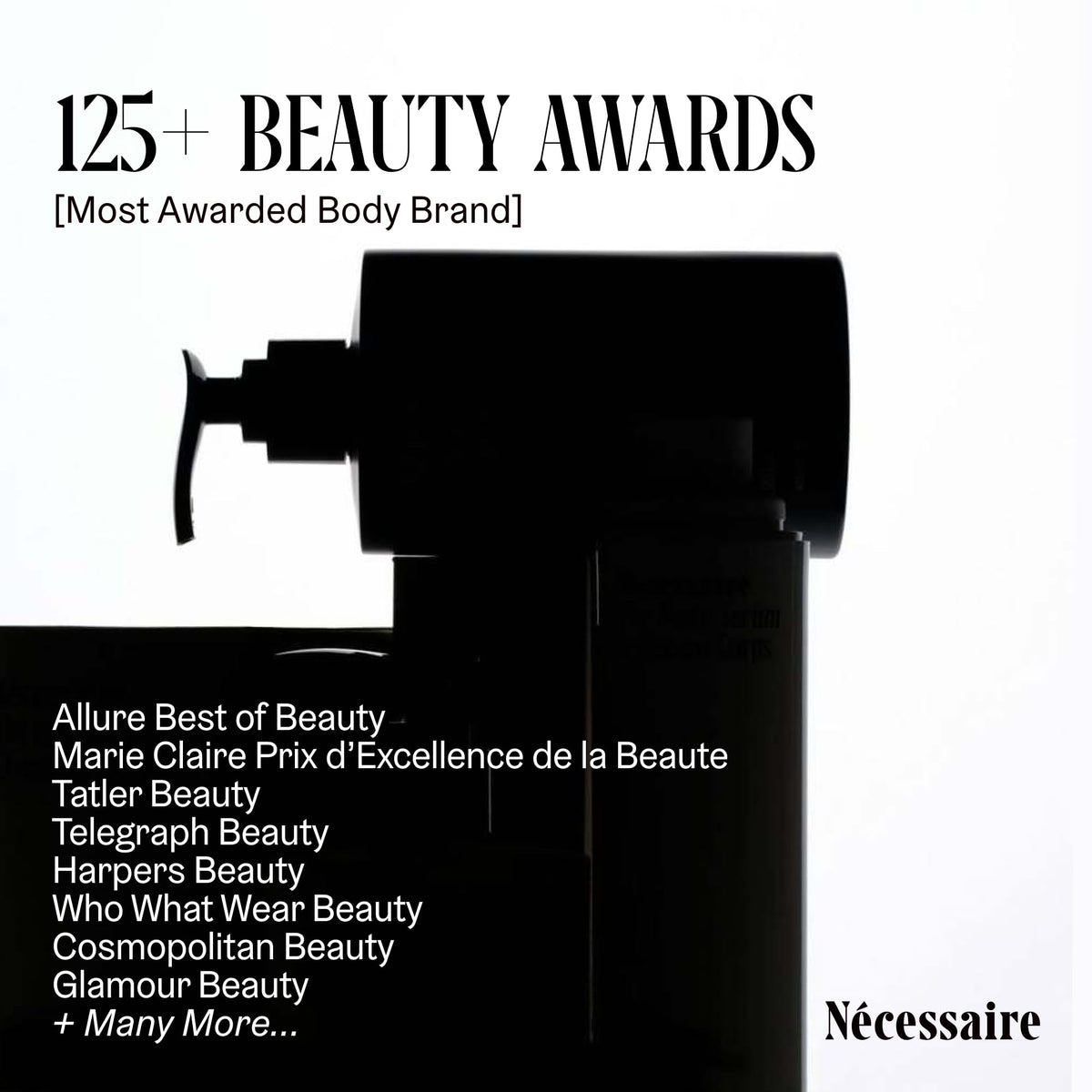 Nécessaire packaging detail emphasizing branding and premium finish