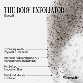Nécessaire in-shower application on arm demonstrating gentle buffing