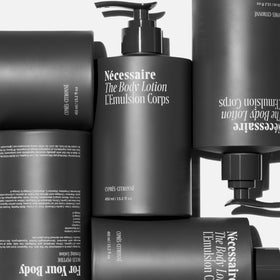 Nécessaire lotion texture on hand demonstrating fast-absorbing hydration