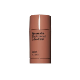 Nécessaire front view of deodorant stick showing branding and packaging benefits