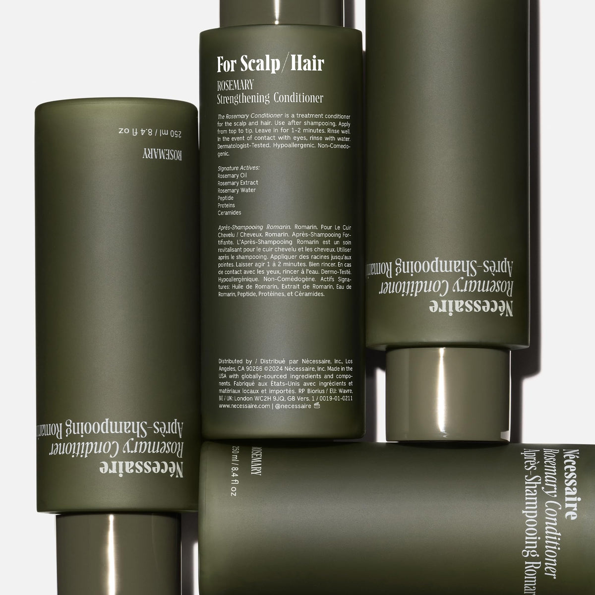 Nécessaire cream texture close-up revealing lightweight gel-cream for smooth hair