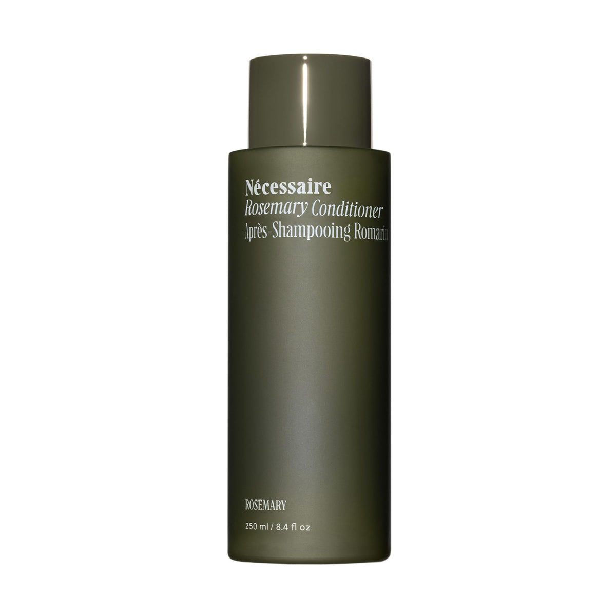 Nécessaire front bottle view showing minimalist packaging and cleanser benefit