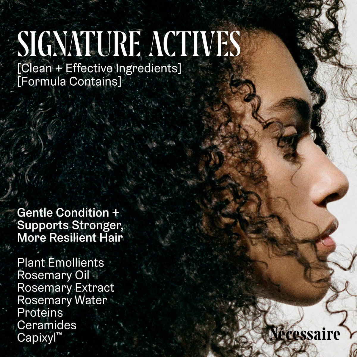 Nécessaire conditioner on shower shelf illustrating organized self-care routine