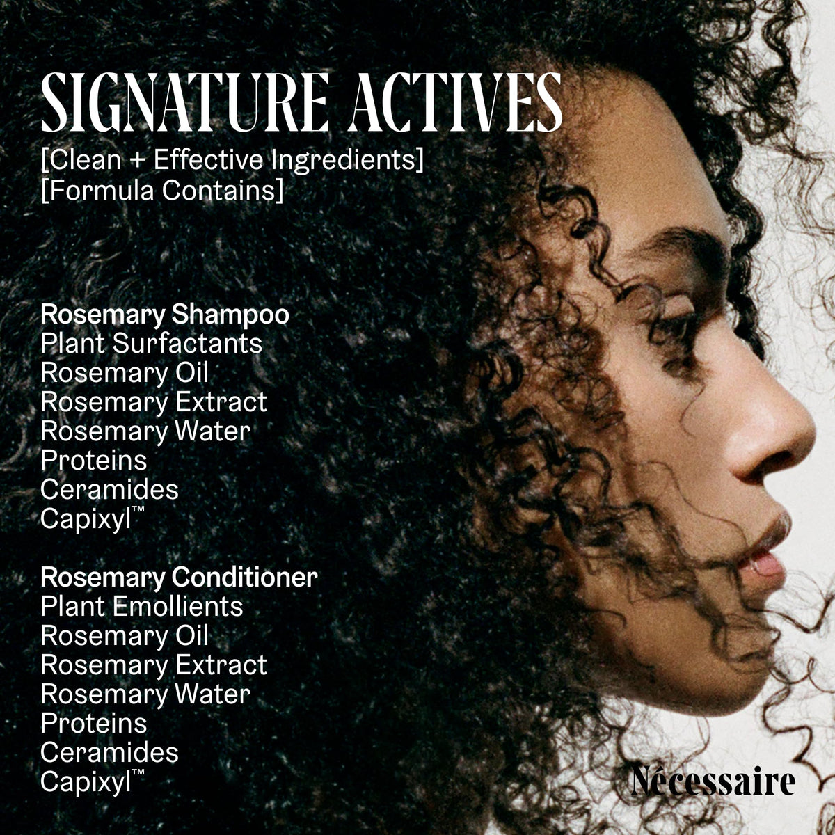 Nécessaire conditioner leaving hair smooth shiny ends showing softening benefit