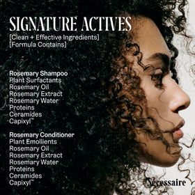 Nécessaire conditioner leaving hair smooth shiny ends showing softening benefit