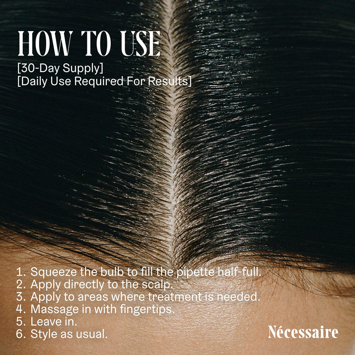 Nécessaire serum next to common items showing 1 fl oz scale and travel-friendly size