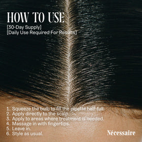 Nécessaire serum next to common items showing 1 fl oz scale and travel-friendly size
