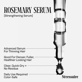 Nécessaire clear serum texture on hand showing lightweight absorption and non-greasy feel