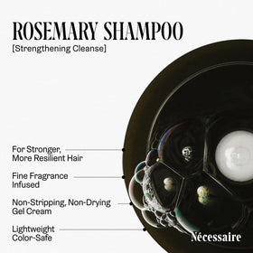 Nécessaire ingredient display with ceramides and proteins for hair resilience