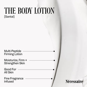 Nécessaire ingredients label highlighting peptides and 2.5% niacinamide