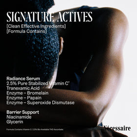 Nécessaire serum being smoothed on décolletage illustrating even application
