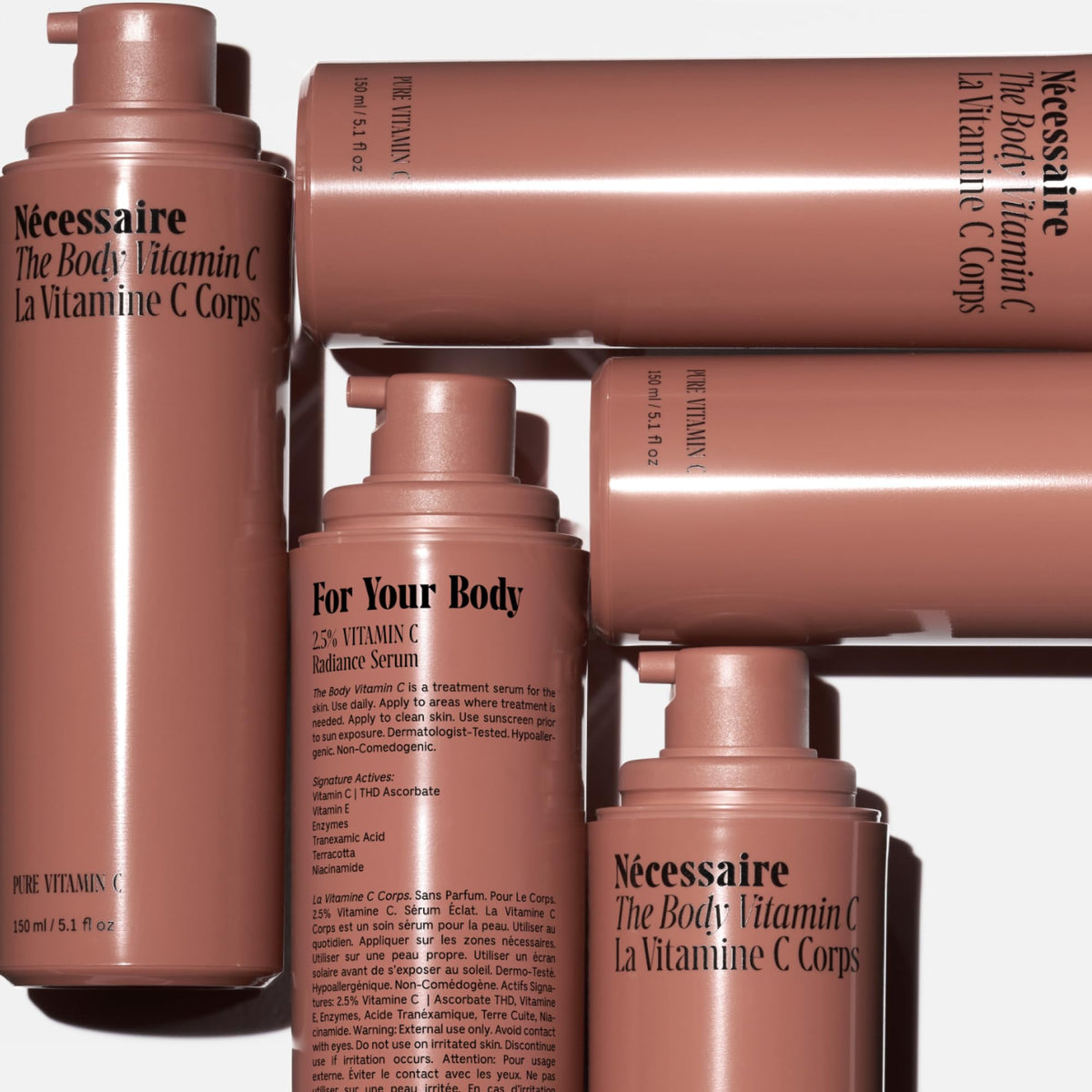 Nécessaire serum texture on skin close-up showing fast absorption benefit