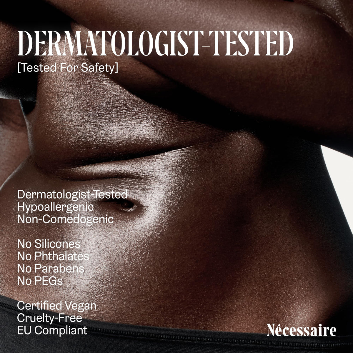 Nécessaire oil being massaged into skin demonstrating nourishing application benefit