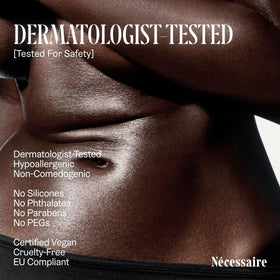 Nécessaire oil being massaged into skin demonstrating nourishing application benefit
