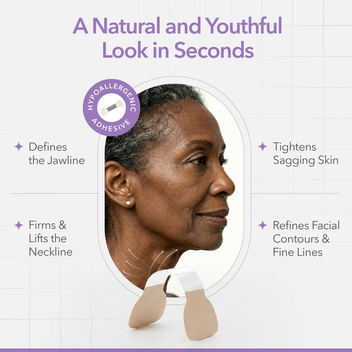 NECK LESS strip in hand demonstrating easy application and control