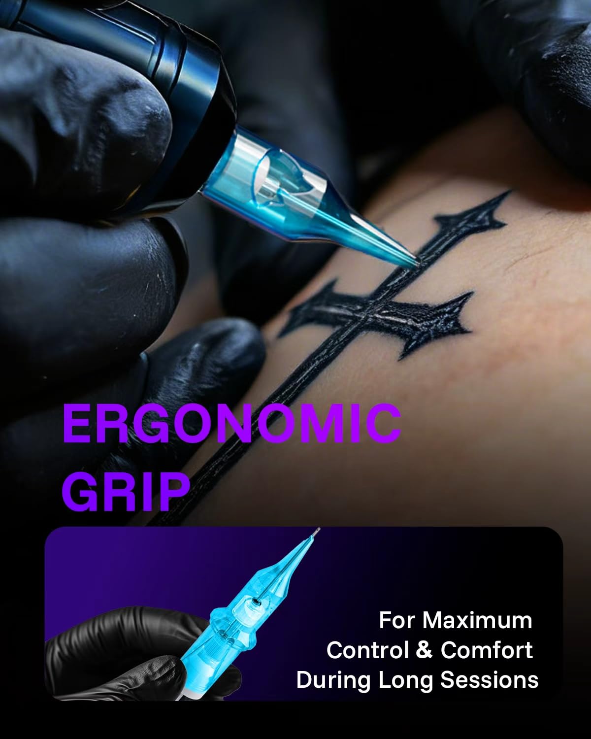 Neebol ergonomic cartridge grip detail reducing hand fatigue