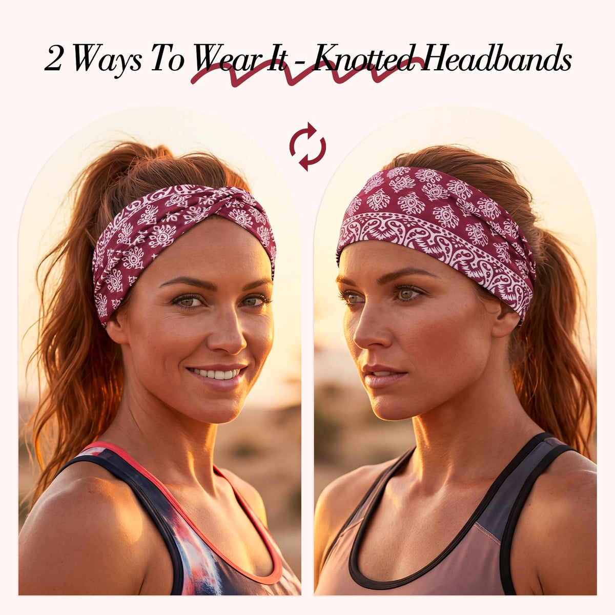 Needbrock hand stretching a headband to show elasticity and fit, demonstrates secure non-slip hold