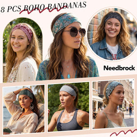 Needbrock headband paired with casual outfit outdoors, adds boho style and hair control