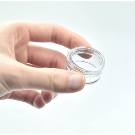 NEEMORE wide-mouth jar being filled demonstrating easy refill and hygienic access