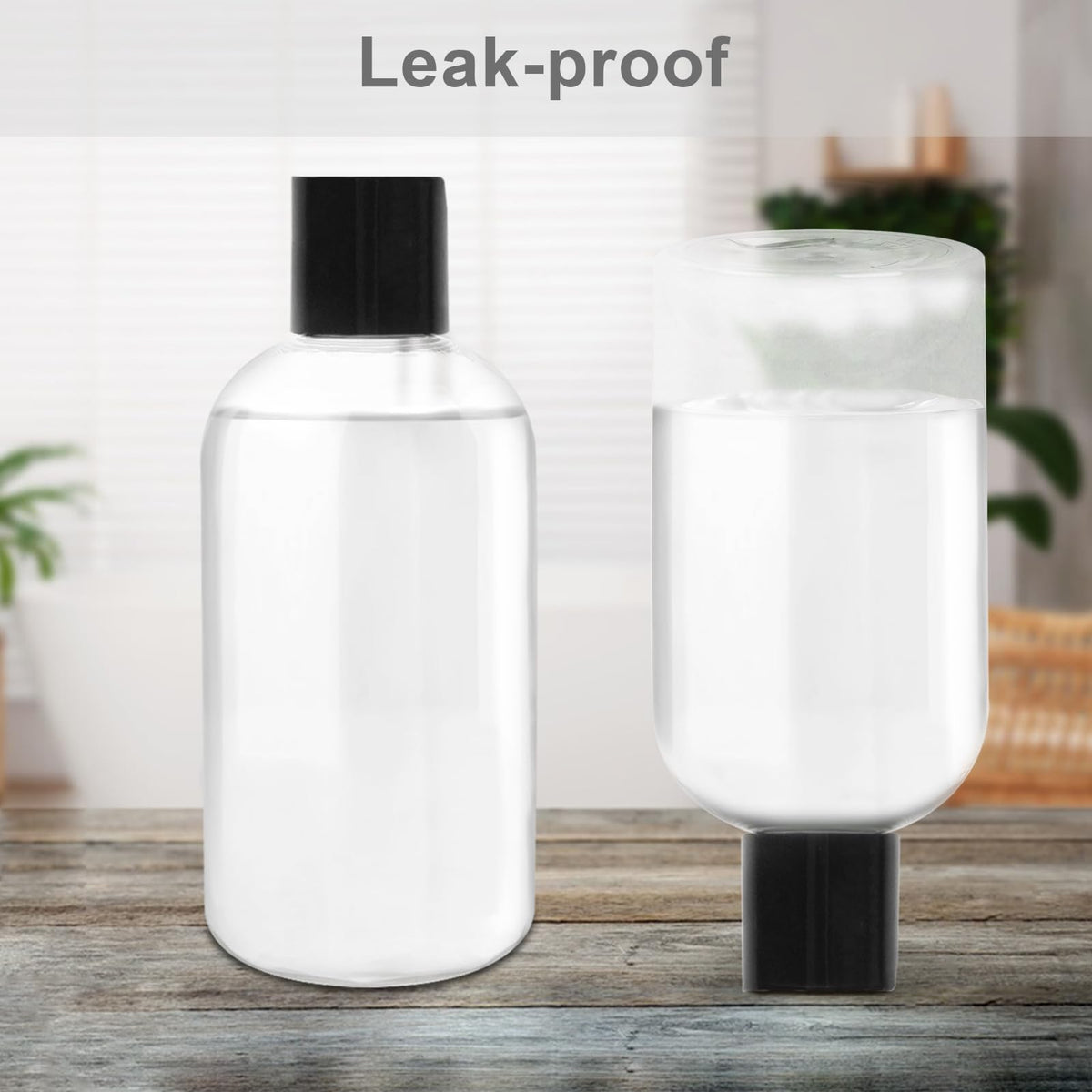 Neendohome clear bottle body revealing liquid level for quick identification
