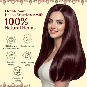 Neeta hair before and after swatch showing noticeable reddish-brown tone