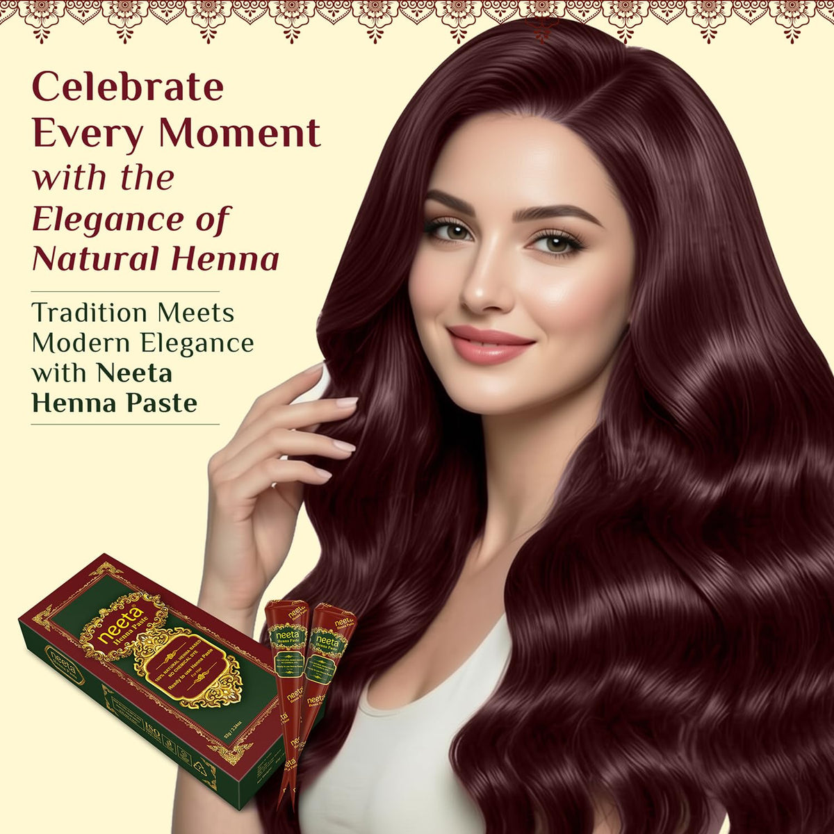 Neeta paste texture creamy henna showing smooth consistency benefit