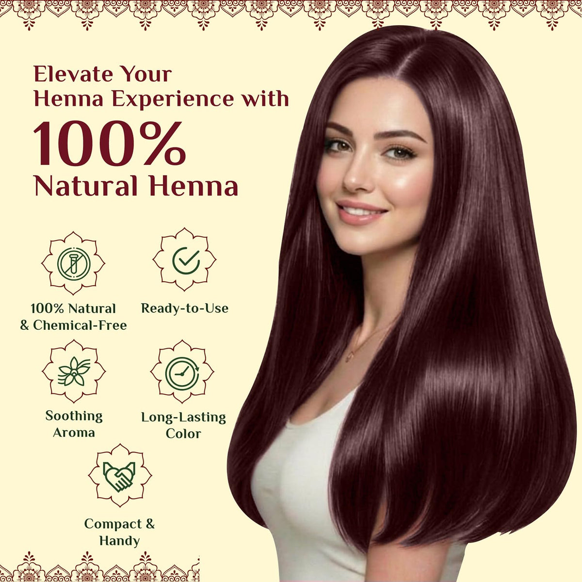 Neeta reddish-brown finished hair showing warm natural depth