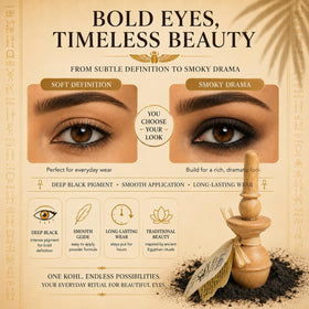 Nefertari eyeliner applied with brush demonstrating precise definition