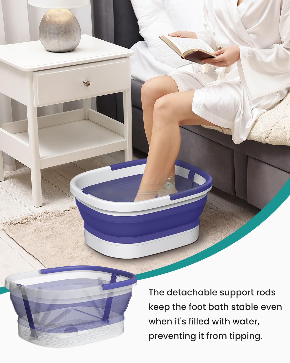 Nekteck removable side support bars providing stability benefit