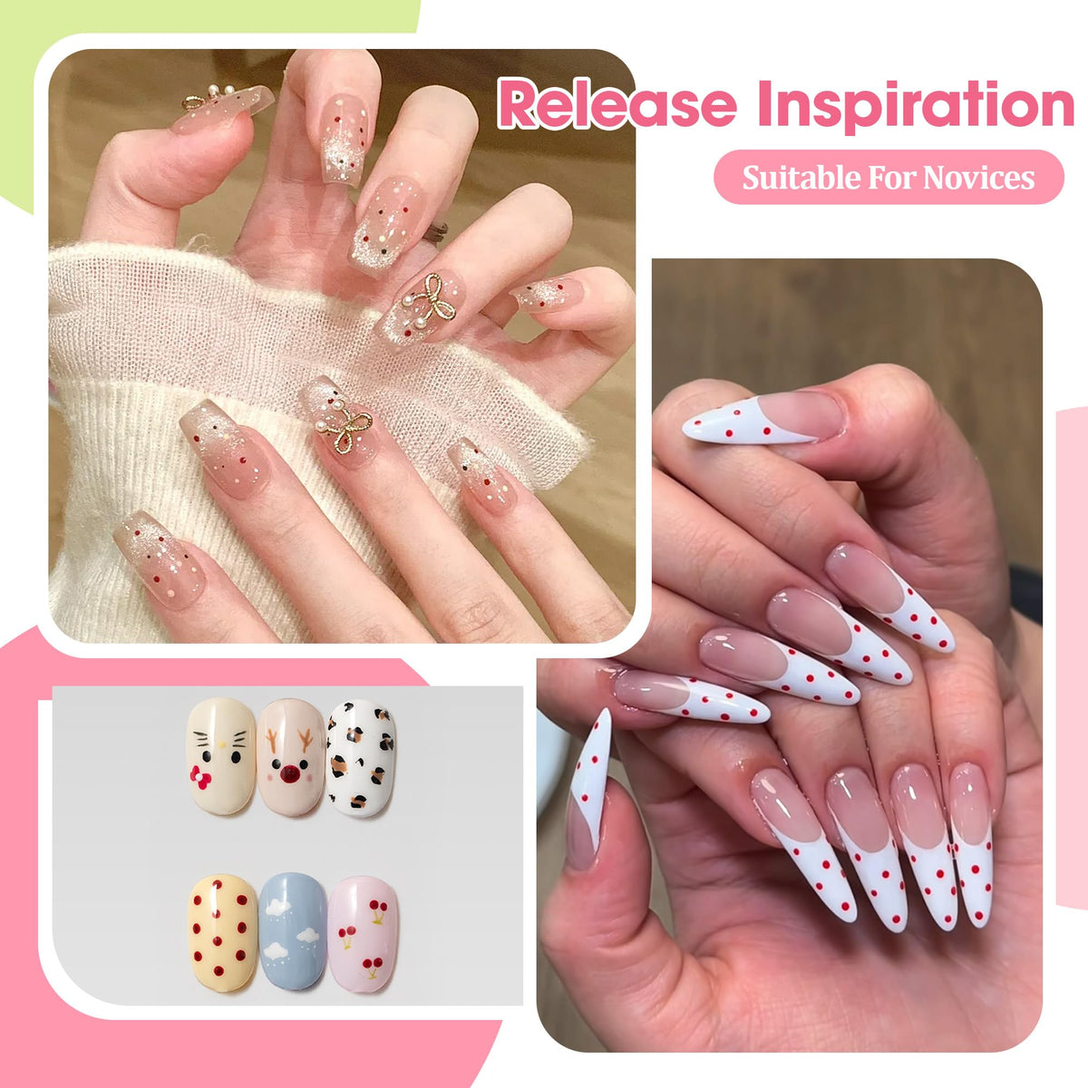 Nelrona chrome applicator pressing head pictured pressing glitter cleanly