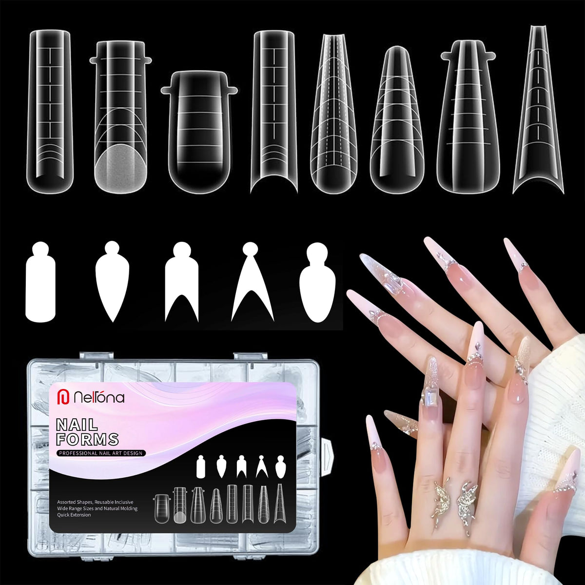 Nelrona front packaging showing full 312-piece kit and benefits