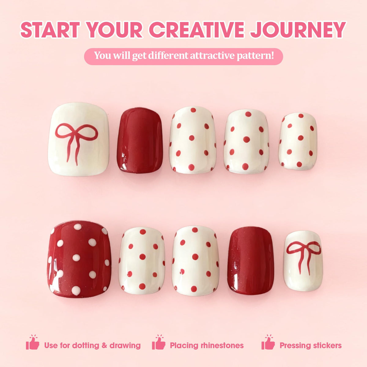 Nelrona on manicure station with polish and tools showing salon-ready convenience