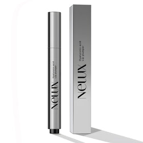 Nelux front packaging showing clear plumper and glossy finish benefit