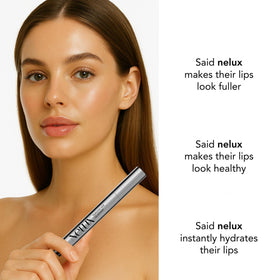 Nelux lips before and after demonstrating visible fullness benefit