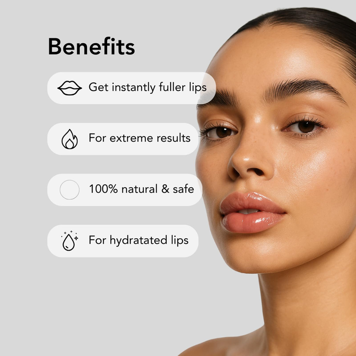 Nelux texture swatch showing smooth, non-sticky shine and hydration