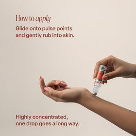 Nemat International held in hand to show 10 ml size and travel-friendly benefit