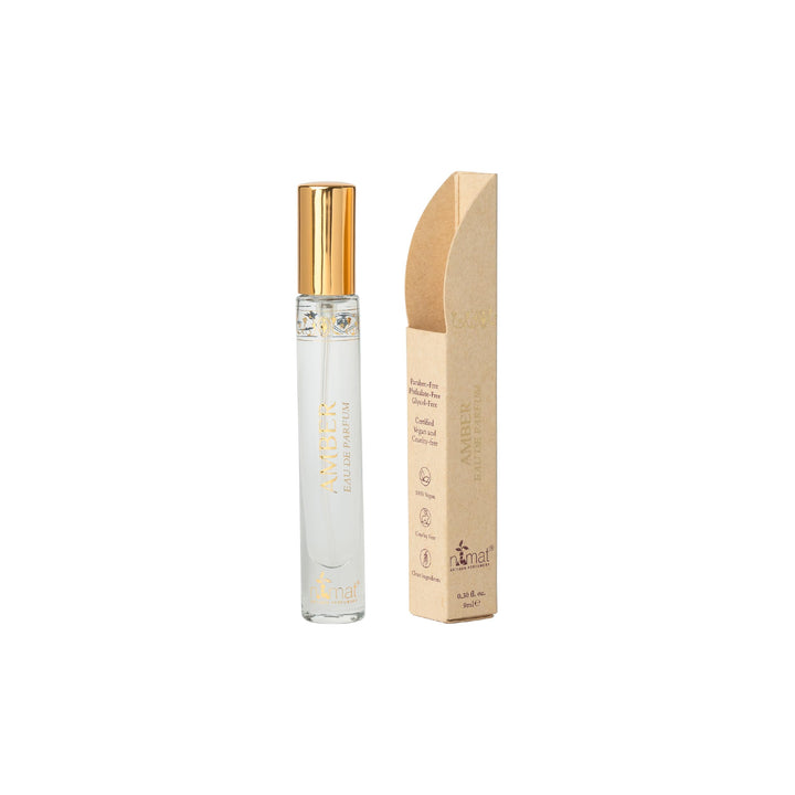 Nemat International amber front bottle showing compact travel convenience