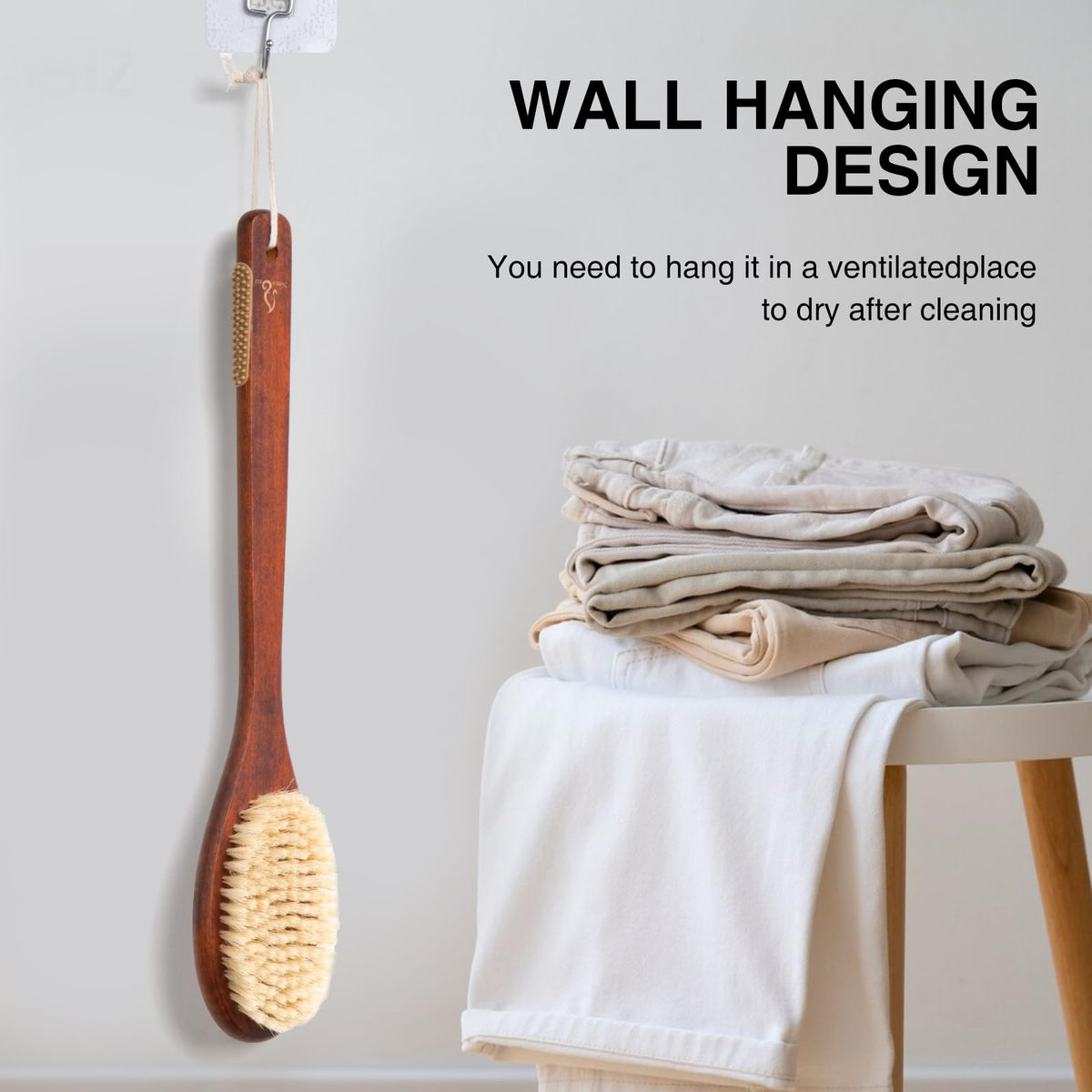 NENO CICI brush staged in shower setting showing eco-friendly routine benefit