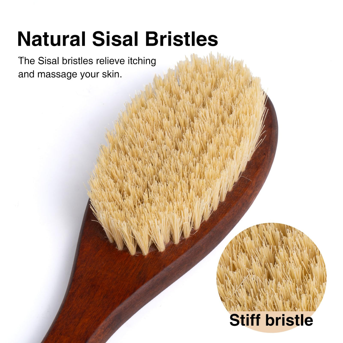 NENO CICI close-up of stiff sisal bristles highlighting strong exfoliation