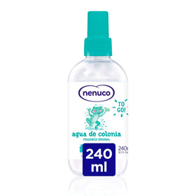 Nenuco front packaging spray bottle showing recognizable classic design and easy-use benefit
