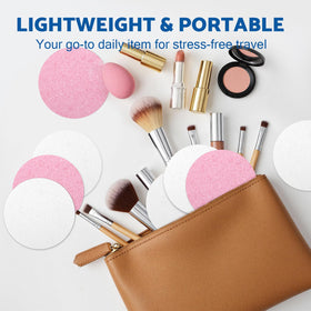 NEOACT sponge lathered with cleanser showing effective makeup removal benefit
